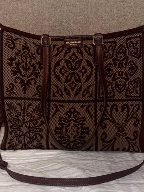 Viola Castellani Brown Jacquard Tote